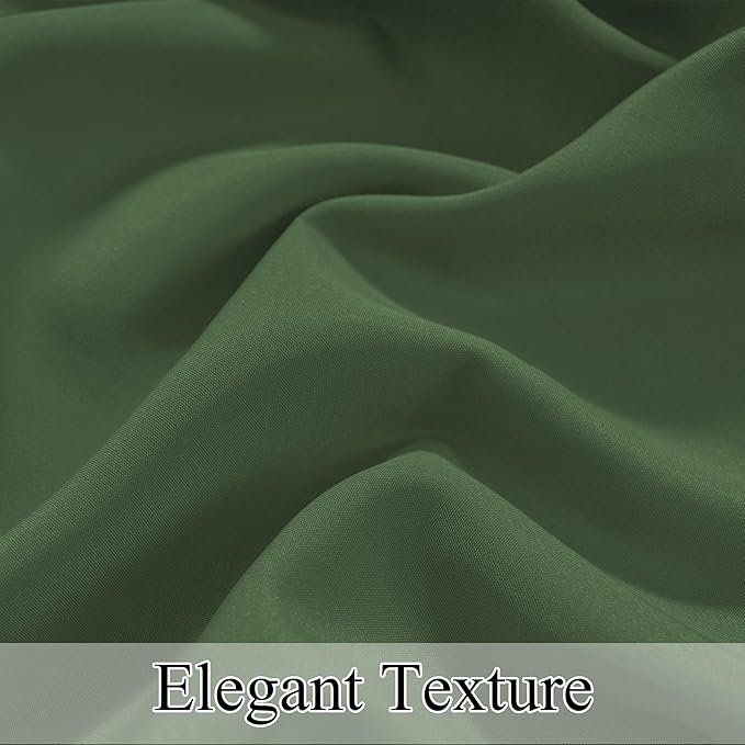 NICETOWN Non-See-Through Dark Green Sheer Curtains 84 inches Long 2 Panels for Living Room, 52" Wide Grommet Window Drapes for Nursery- Home Decoration Light Filtering Elegant Window Treatment