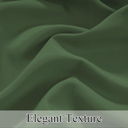 NICETOWN Non-See-Through Dark Green Sheer Curtains 84 inches Long 2 Panels for Living Room, 52" Wide Grommet Window Drapes for Nursery- Home Decoration Light Filtering Elegant Window Treatment