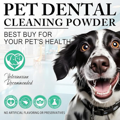 ARMOYA Dog Dental Powder for Fresh Breath and Healthy Teeth - Plaque Control for Small, Medium, Large Dogs