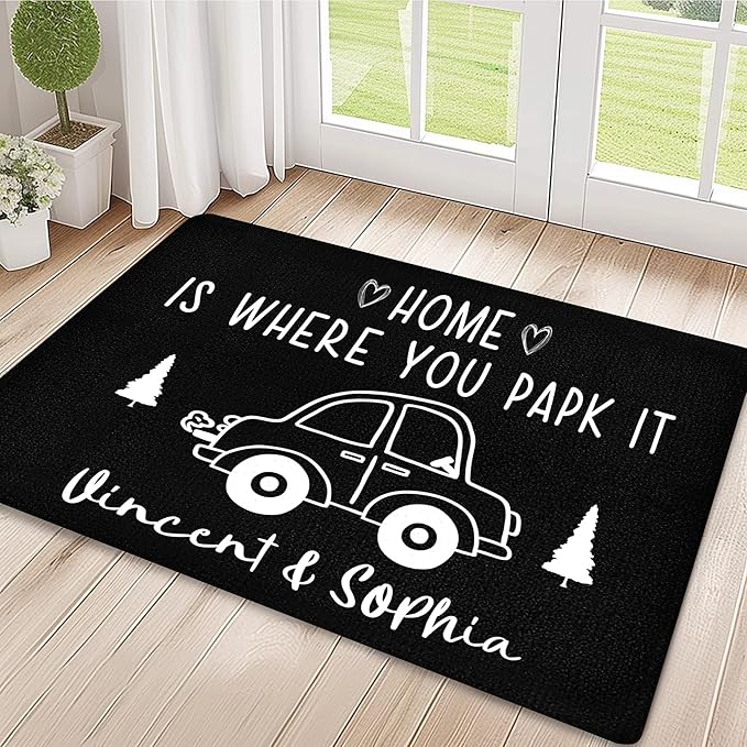 Custom Doormat with Family Name - Personalized Entryway Door Mat Front Door Mat for Outdoor Decor Entrance Mat Housewarming Gift with Anti-Slip Backing Design12