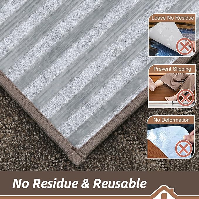 BEQHAUSE Edging Stair Treads for Wooden Steps 9" x 28", Non Slip Carpet Stair Treads Indoor Stair Runners, Soft Stair Rugs, Machine Washable, 100% Polyester, TPE Backing, 4pcs, Brown