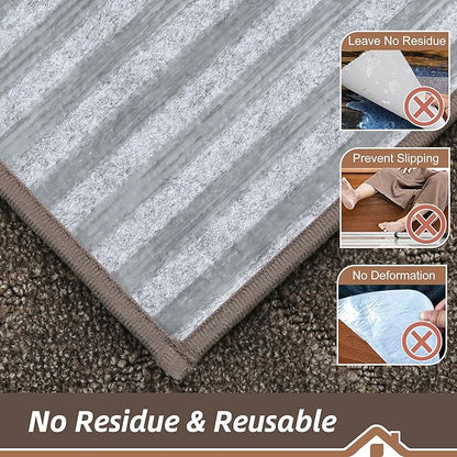BEQHAUSE Edging Stair Treads for Wooden Steps 9" x 28", Non Slip Carpet Stair Treads Indoor Stair Runners, Soft Stair Rugs, Machine Washable, 100% Polyester, TPE Backing, 4pcs, Brown