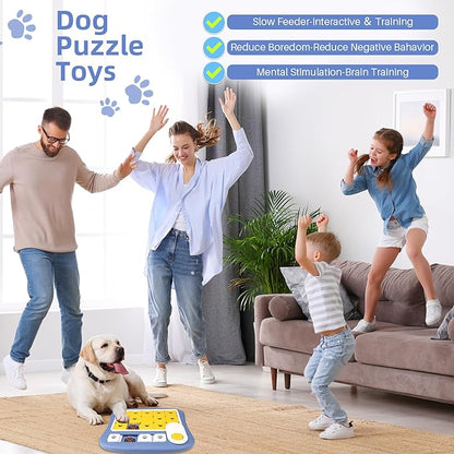 Dog Puzzle Toy for Large Dogs, Mentally Stimulating Interactive Pet Toy, Purple