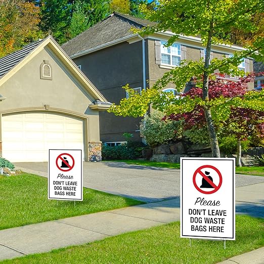 No Pets Allowed in Athletic Field Areas (3 Pack) Double Sided 12x18 Inches, Corrugated Plastic with Metal H Stake, Made in USA