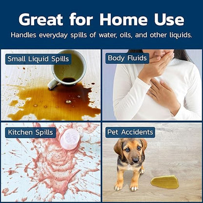 Absorbent Powder for Liquid Spills, Pet Accidents, Grease, Oil and Biohazards - A Quick Cleaning Solution for Home, Industrial, and Commercial Use