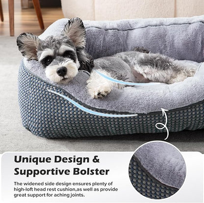 INVENHO Dog Bed Medium Size, Orthopedic Warming Soft Calming Sleeping Durable with Anti-Slip Bottom