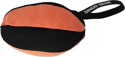 Dingo Gear Dog Tug Toy for Strong Dog, Bite Training, IGP, Fun, French Linen, Rugby Orange S02785