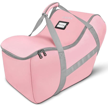 YOREPEK Infant Carseat Cover for Airplane Travel Compatible with All Nuna Pipa Car Seat and Base, Uppababy Mesa and Base, Padded Car Seat Bags for Air Travel, Car Seat Bag with 5 Protective Feet,Pink