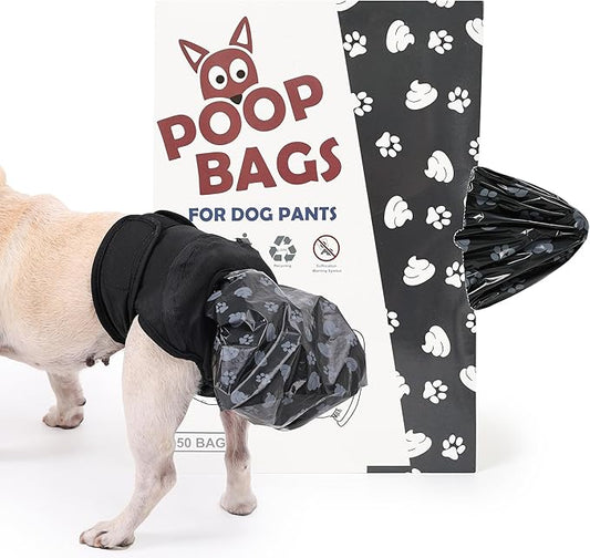 Wearable Automatic Dog Poop Collection Pants, Dog Poop Collector with Replaceable Dog Poop Bags for Old Dog Puppy Outdoor Use (S)