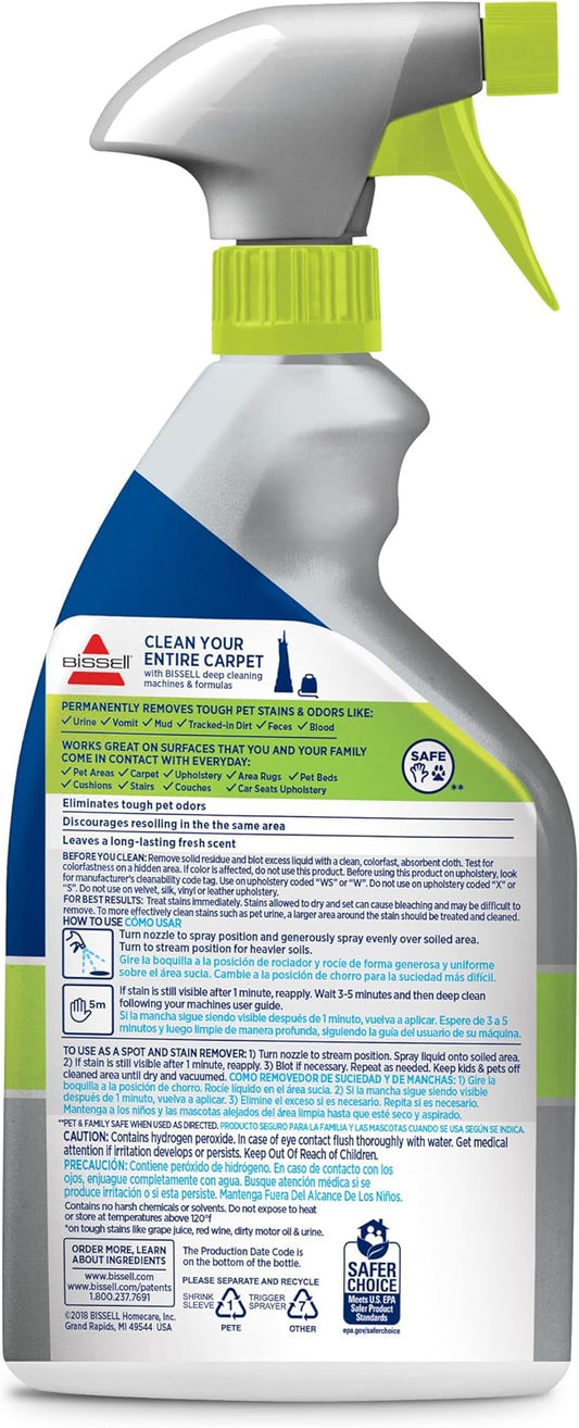 Bissell PET PRO OXY Stain Destroyer for Carpet and Upholstery, 22 oz, 17739, 2 Count (Pack of 2)