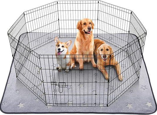 LOOBANI Washable Pee Pads for Dogs, Fast Absorption Reusable Puppy Pad, Waterproof Whelping Pads, Training Pet Playpen Mat for Floor, Dog Crate, 1 Pack 72 x 72 in