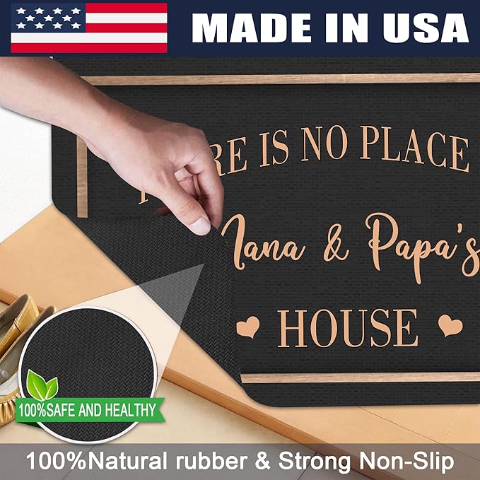 Custom Doormat with Family Name - Personalized Entryway Door Mat Front Door Mat for Outdoor Decor Entrance Mat Housewarming Gift with Anti-Slip Backing