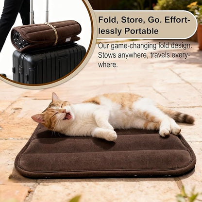 Dog Crate Pad, Ultra Soft & Anti-Slip Kennel Mat, Secure Fit for Metal Crates & Dog Cages, Washable Cozy Bed for Small Medium Large Dogs (Dark Brown, XS(18"*12"*1.5"))