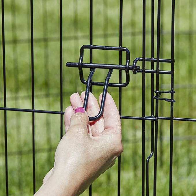 MidWest Homes for Pets 36-Inch Exercise Pen, for Indoor and Outdoor Use, 16 Sq Feet of Play, Single Door Folding Dog Pen, with Large Door Opening & Secure Latch, Easy to Set Up, Foldable Dog Playpen