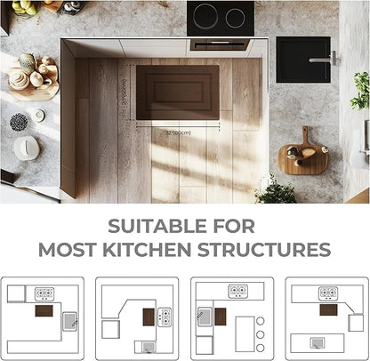 GRANNY SAYS Kitchen Mats for Floor Resist Dirt Kitchen Rugs Non Slip Washable, Small Rug for Sink Laundry Thick Durable Polypropylene Comfort Standing, 32" x 20", Dark Brown