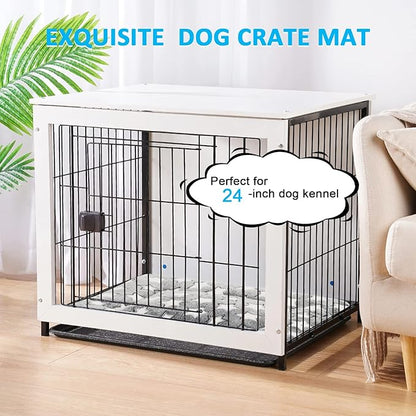 Dog Bed Mat, Reversible Dog Crate Pad for Medium Small Dogs, Portable and Soft Pet Bed Mat, Machine Washable Pet Bed Pad for 24-inch Kennel