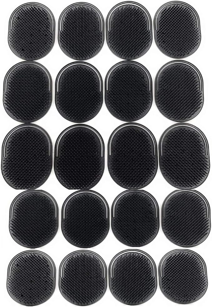 G.B.S Black Pocket Palm Brush for Men’s, Women and Pets Grooming, Black, Pack of 20 Made in U.S.A