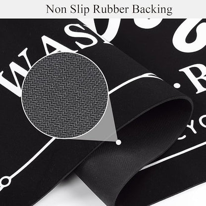 Pauwer Laundry Room Rug Runner 20"x60" Waterproof Rubber Laundry Mat Non Slip Kitchen Mats for Floor Washable Floor Mat Runner Rug for Farmhouse Mudroom Washroom Bathroom Decor