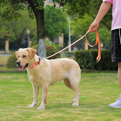 Waterproof Dog Collar, Easy to Clean Rubber Dog Collars with Quick Release Buckle Fits Small Medium or Large Dogs (Orange, M < 11.8-18.5 inch)