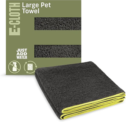 E-Cloth Pet Cleaning & Drying Towel - Super-Absorbent Microfiber Towel for Pets, Animals, Dogs, Cats - Large