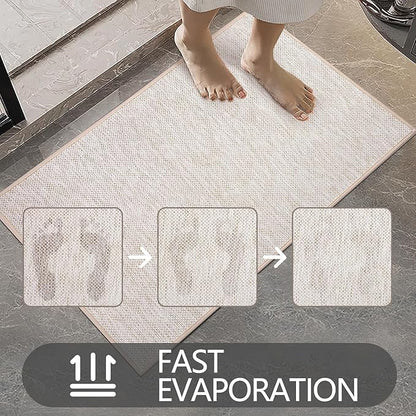 Ultra Thin Indoor Door Mat, Low-Profile Door Mats Indoor Entrance, Non-Slip Natural Rubber Backing Doormat, Washable Entryway Doormats, Fade Resistant Dirt Trapper for Kitchen, 47''x24'',Beige