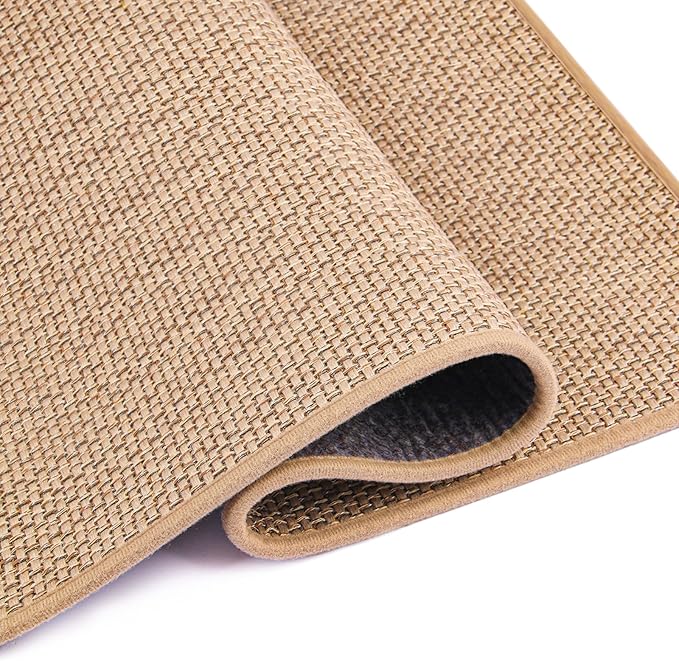 Stair Landing Rug for Wooden Steps, Stair Mats Non Slip Indoor with Self-Adhesive Stair Treads Landing Mat for Kids Elders and Pets(1Pcs, Beige, 31" * 31")