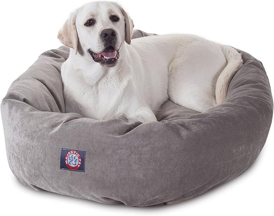 Majestic Pet Villa 40 Inch Shredded Memory Foam Dog Bed for Large Sized Dog 40x29x9 Inch–Orthopedic Pet Bed with Removable Washable Cover-Washable Large Puppy Mat with Head Support-Vintage