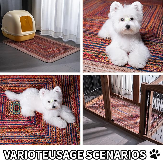 Washable Pee Pads for Dogs, Reusable Puppy Potty Training Pads, Ultra-Absorbent Thick Waterproof Leak-Proof Non-Slip Pads & Mat for Crate, Playpen, Floor, Whelping & Housebreaking , 2 Pack 36"x48"