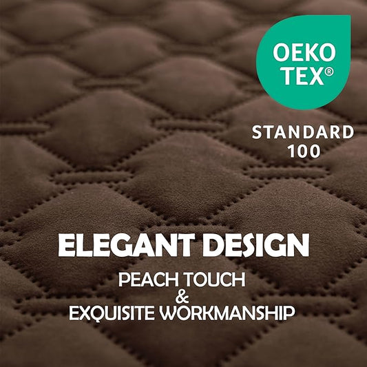 gogobunny 3X Stronger Waterproof Pet Blanket, Scratch Proof Furniture Protector for Dogs Cats, Reversible Cover 30x80 Inch, Dark Chocolate