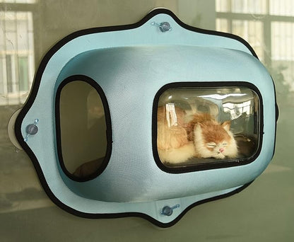 Pet Life ® 'Purr-View' See-Through Window Suction Cup Glass Gripping Kitty Lounger or Cat Bed Hammock