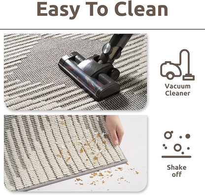 PADOOR 1PC Stair-Treads Non Slip, 3D Peel and Stick Stair Treads for Wooden Steps Indoor, Stair-Carpet Treads Washable Reusable Adhesive Stair-Runner Rugs for Kids and Dogs 8"x30" Grey