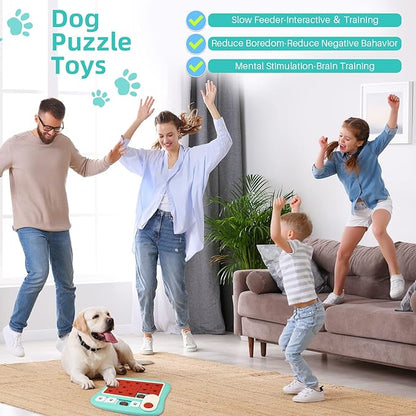 Large Dog Puzzle Toys - Mentally Stimulating, Interactive, Enrichment Toys for Boredom and Training - Mint Green