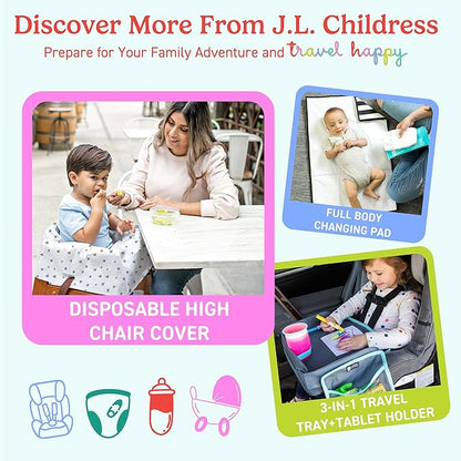 J.L. Childress Padded Backpack Car Seat Bag - Car Seat Travel Bag for Airplane, Cover Fits Most Baby & Infant Carriers & Boosters, Airport Accessories for Gate Check or Baggage Check - Ultimate, Black