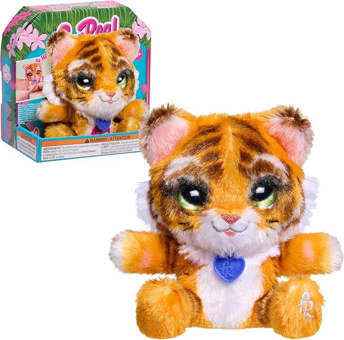 furReal My Minis Little Hugs Tiger, 4.5-inch Interactive Plush, Soft Stuffed Animal, Kids Toys for Ages 4 Up by Just Play