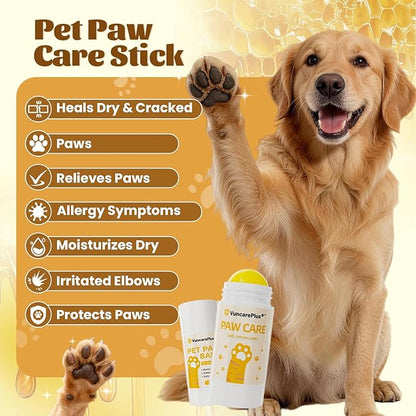 Dog Paw Balm Stick for Dry Cracked Paws, Natural Paw Moisturizer with Shea Butter & Avocado Oil, Soothing Dog Paw Care for Hot Pavement & Cold Weather, Lick-Safe (15g/0.5oz)