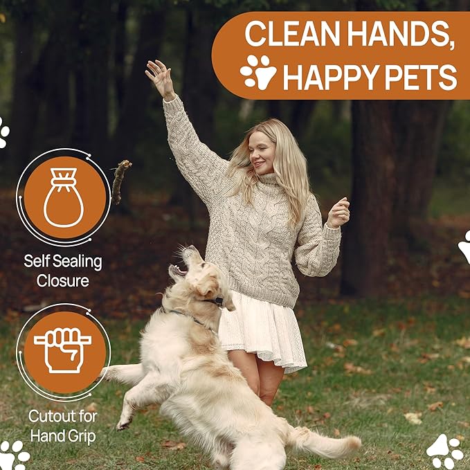 Dispoz-A-Scoop® 500 Pack"Scoop-Seal-Dispose” Dog Pooper Scooper with Bag Attachment, No-Touch Pooper Scoopers Solution, Portable Pooper Scooper for Dogs Large and Small, Dog Poop Scooper for Yard Walk