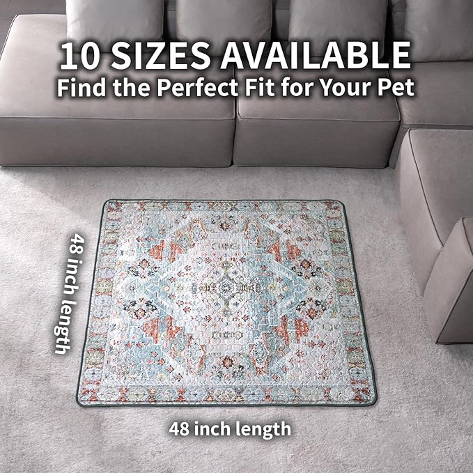 Washable Pee Pads for Dogs, Reusable Puppy Potty Training Pads, Ultra-Absorbent Thick Waterproof Leak-Proof Non-Slip Pads & Mat for Crate, Playpen, Floor, Whelping & Housebreaking , 2 Pack 48"x48"