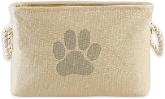 Bone Dry Pet Storage Collection Collapsible Bin, Small Rectangle, Taupe
