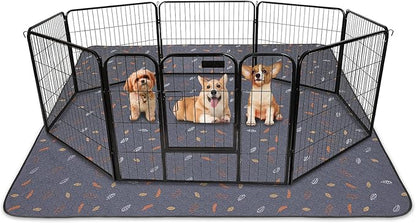 Sunheir Washable Pee Pads for Dogs 72"x72", Extra Large Reusable Puppy Pads Pet Training Pads for Dog Playpen, Waterproof Pee Pads for Puppy Playpen, Whelping Pad, Dog Playpen Indoor - Deep Grey