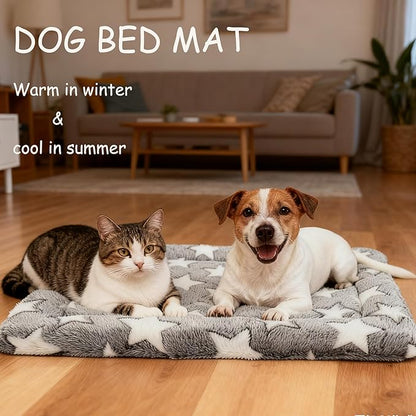 Dog Bed Mat 4 Pcs - Reversible Dog Crate Bed Mats, Soft & Breathable Kennel Pad, Durable Crate Bed for Dogs & Cats