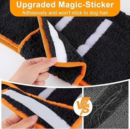 Bienbee Dog Bathrobe, Quick Drying Super Absorbent Dog Robes for After Bath, Warm Keeping Dogs Towel, Dogs Bath Supplies, Black S