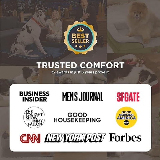 Bedsure XL Plus Orthopedic Dog Bed for Extra Large Dogs - Washable XLarge Dog Cat Bed Waterproof, Comfort Dogs Couch Sofa with Washable Removable Cover, Pet Bed with Nonskid Bottom, Blue Navy, 48"