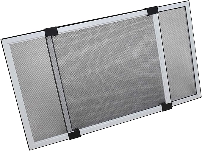 FLYZZZ 4 Packs Adjustable Window Screen Horizontal (15.74''H x 21''-40''W) Expandable Window Screen Medium Replacement for Home