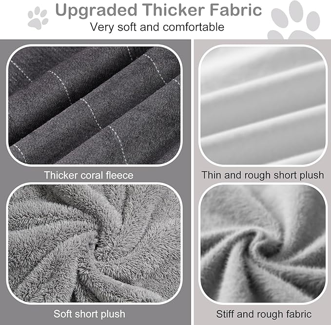 Bienbee Dog Bathrobe for Drying Dogs, Quick Drying Dog Robes for After Bath Super Absorbent Dogs Towel Cute Clothes Pajamas Coat, Black XXL