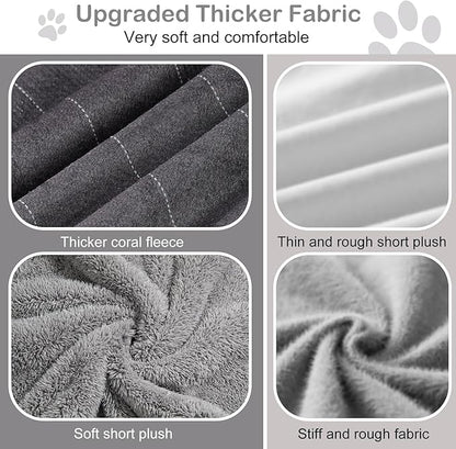 Bienbee Dog Bathrobe for Drying Dogs, Quick Drying Dog Robes for After Bath Super Absorbent Dogs Towel Cute Clothes Pajamas Coat, Black XXL