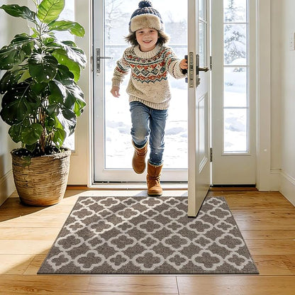 U'Artlines Indoor Door Mat 2×3 ft, Non-Slip Washable Doormats, Dirt Resistant Absorbent Low Profile Floor Mats and Rugs for Front Back Door, Entryway