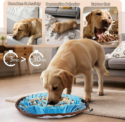 Snuffle Mat for Dogs Interactive Puzzle Feeder for Cognitive Mental Stimulation Anti Boredom Dog Toys for Puppy Games Enrichment Toy & Cat Activity Rug Indoor Outdoor