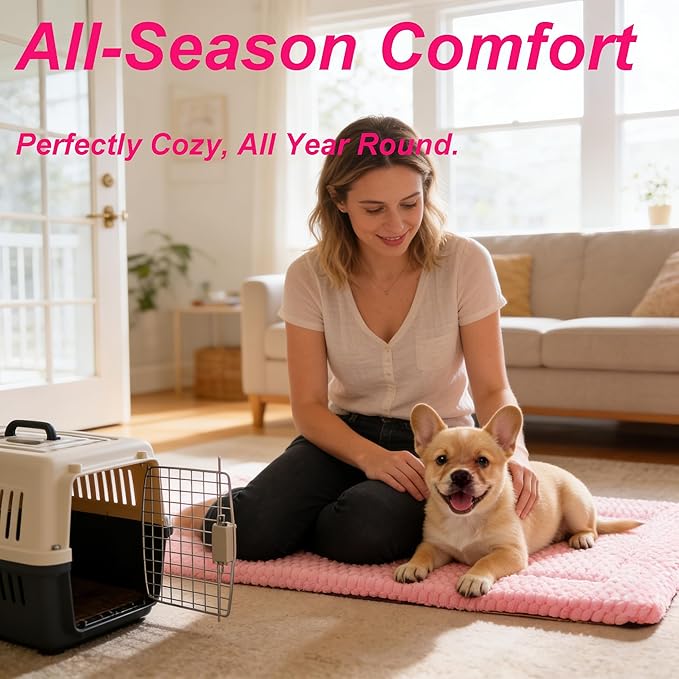 Dog Bed Mat - Reversible Dog Crate Bed Mats, Soft & Breathable Kennel Pad, Durable Crate Bed for Small Medium Large Dogs & Cats