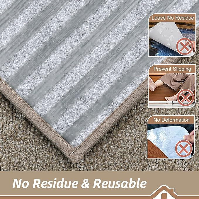 BEQHAUSE Edging Stair Treads for Wooden Steps 9" x 28", Non Slip Carpet Stair Treads Indoor Stair Runners, Soft Stair Rugs, Machine Washable, 100% Polyester, TPE Backing, 4pcs, Beige