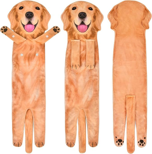 AGRIMONY Golden Retriever Dog Funny Hand Towels for Kitchen Bathroom - Dog Mom Gifts for Women Men- Easter Mothers Fathers Valentines Housewarming Unique Christmas Birthday Gifts for Animal Lovers